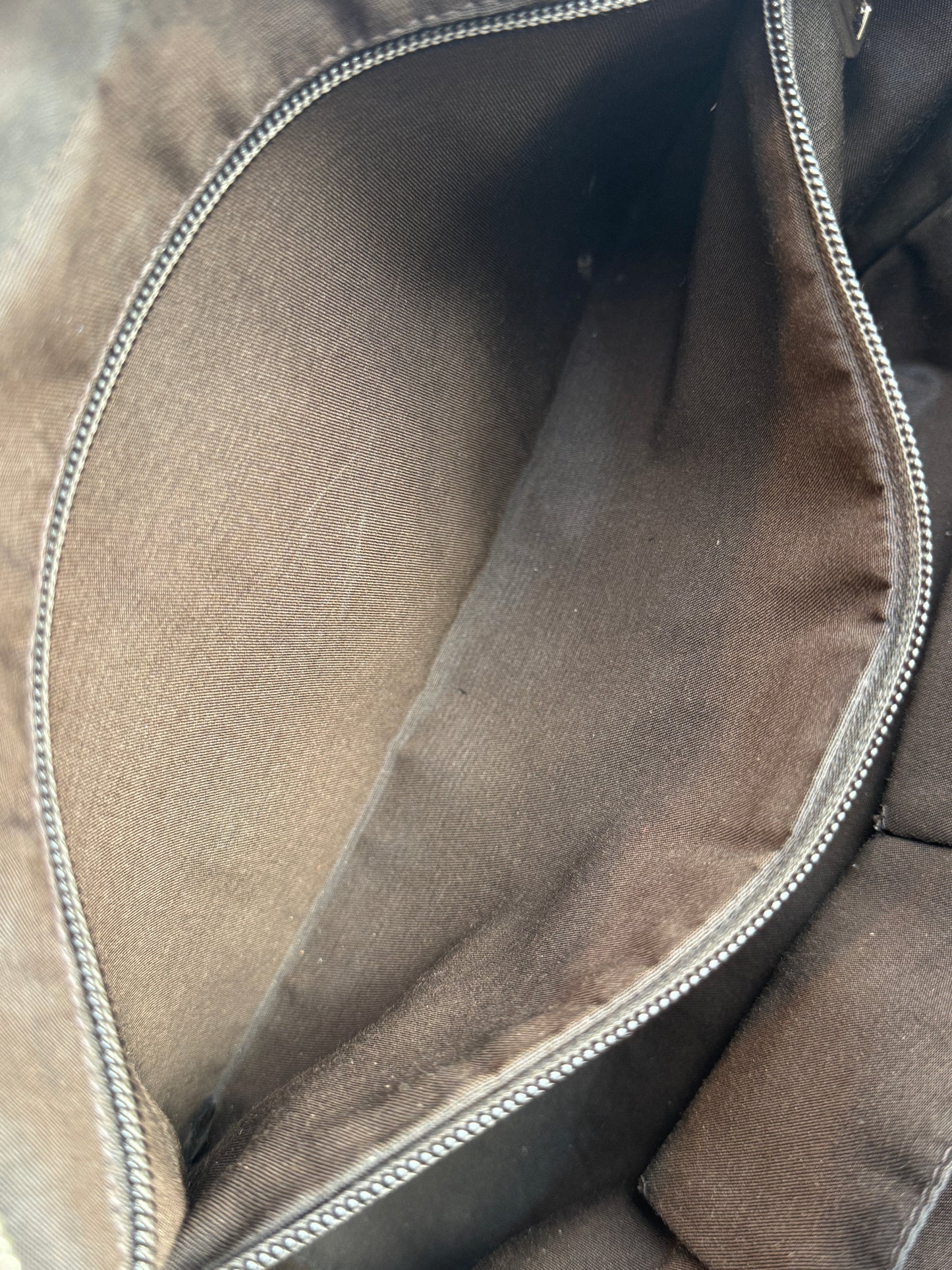 GUCCI GG Monogram Canvas Messenger Bag Dark Brown