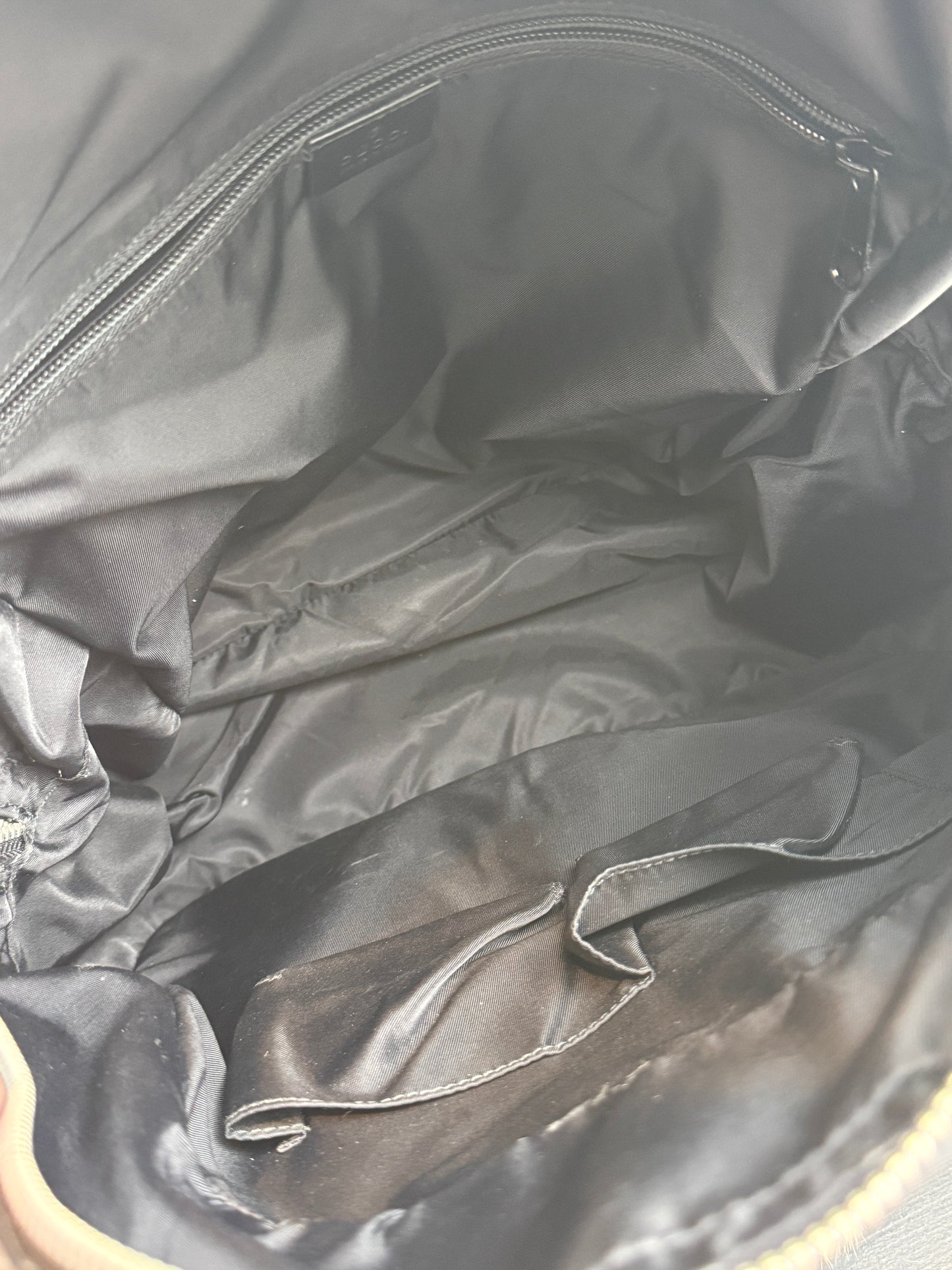GUCCI Large Black GG Supreme Coated Canvas Backpack