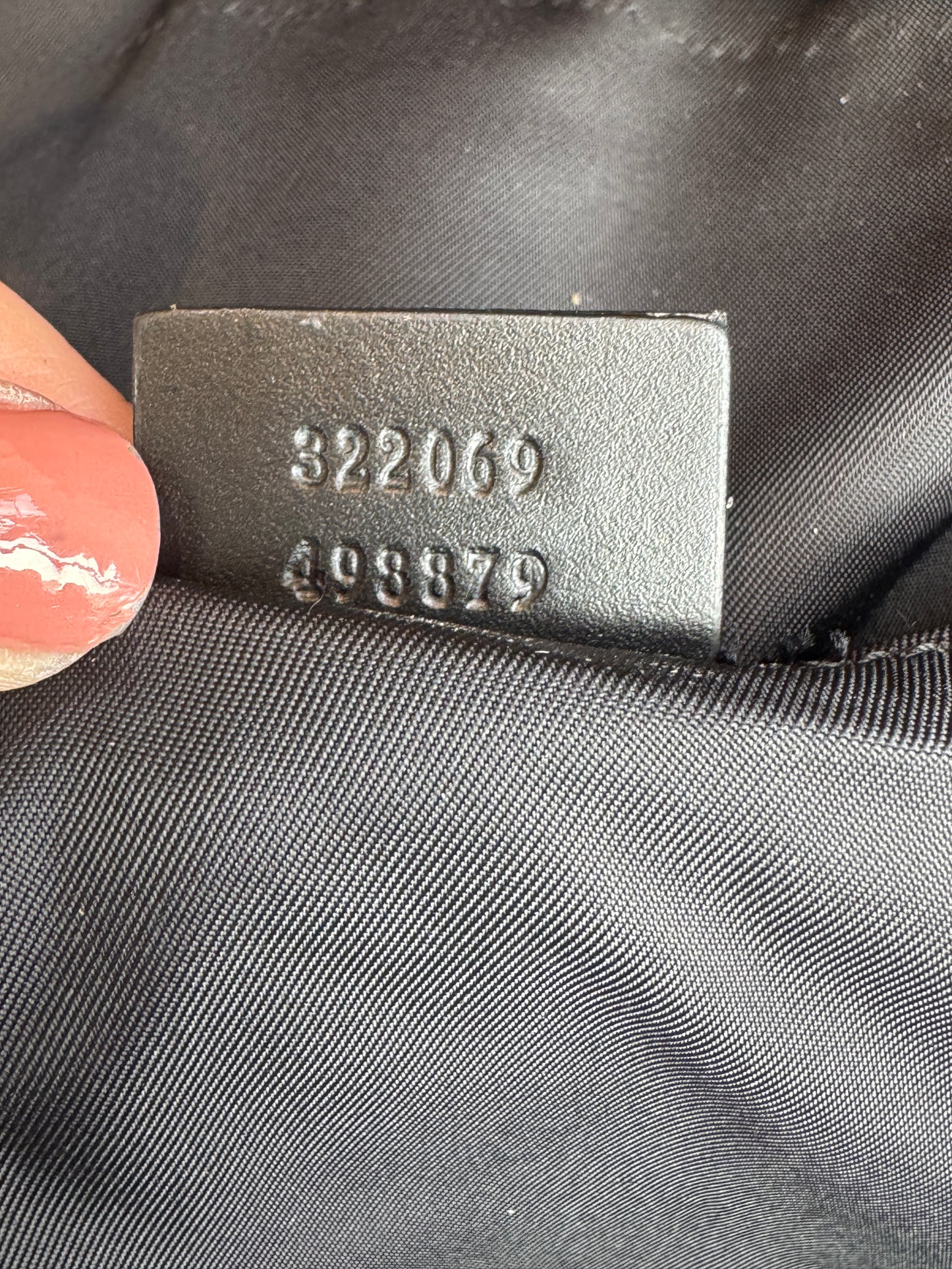 GUCCI Large Black GG Supreme Coated Canvas Backpack
