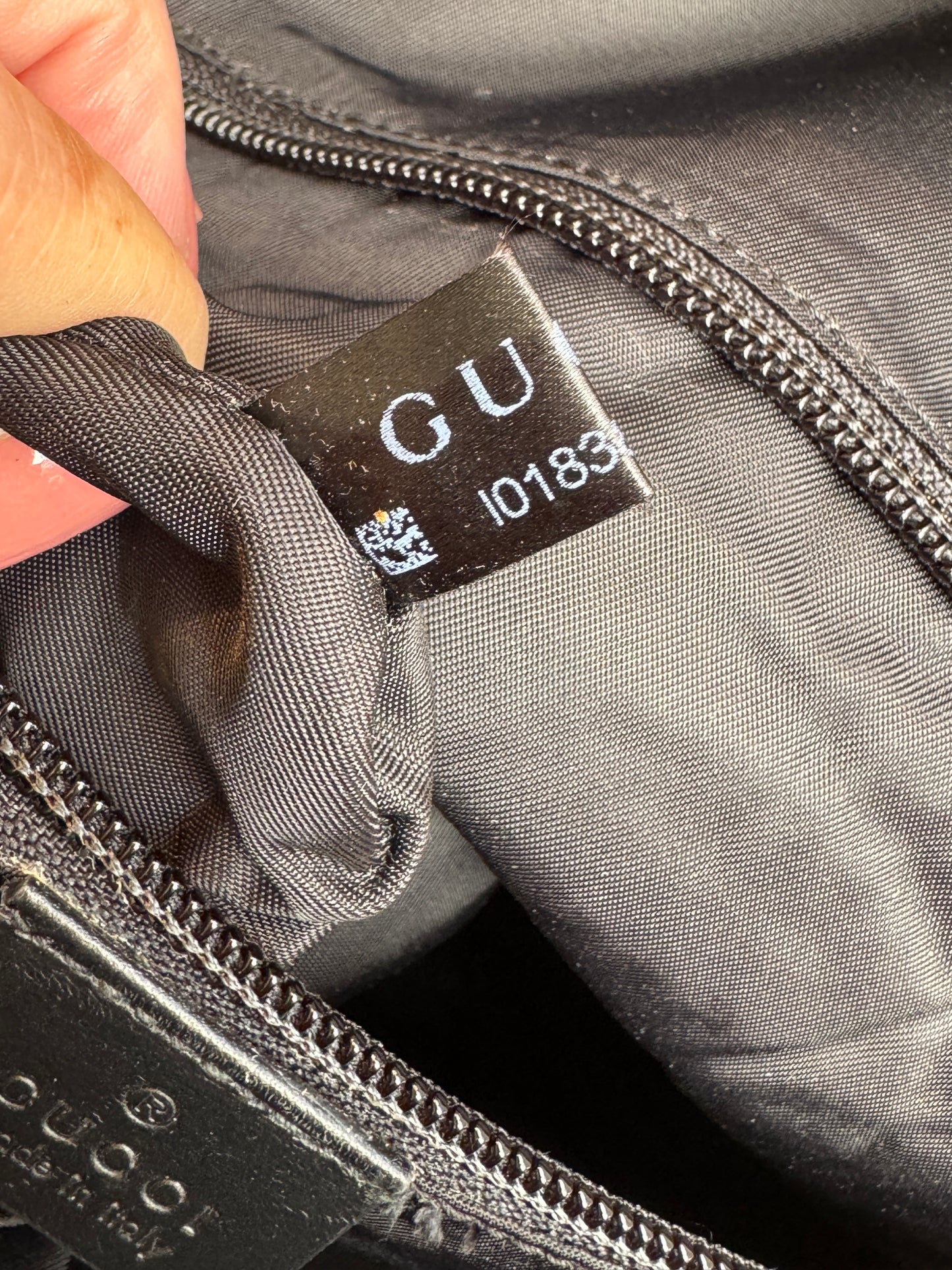 GUCCI Large Black GG Supreme Coated Canvas Backpack
