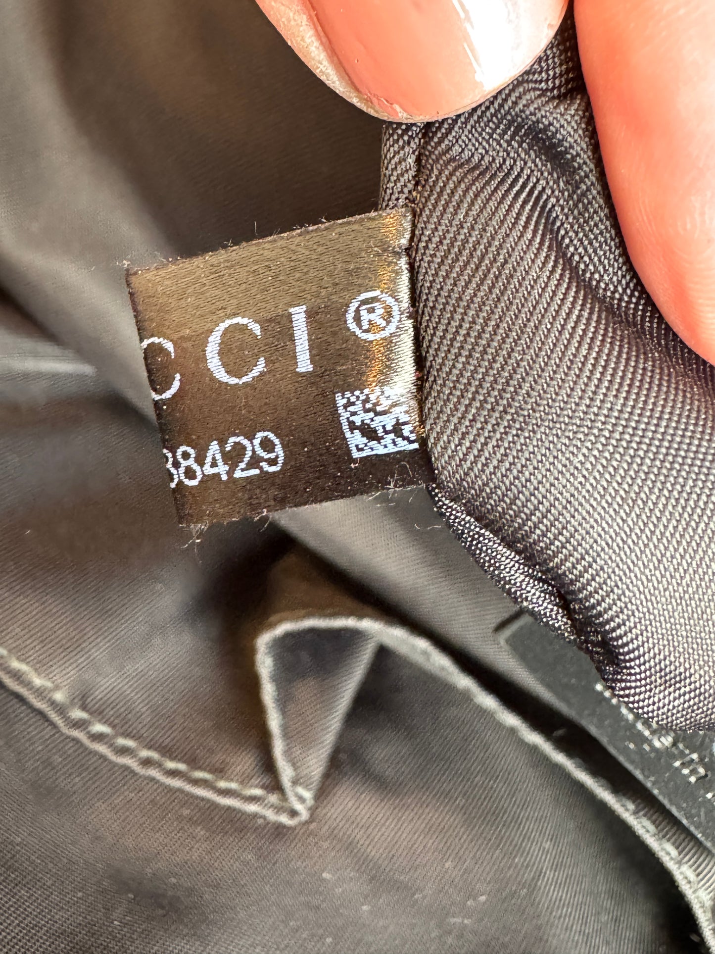 GUCCI Large Black GG Supreme Coated Canvas Backpack