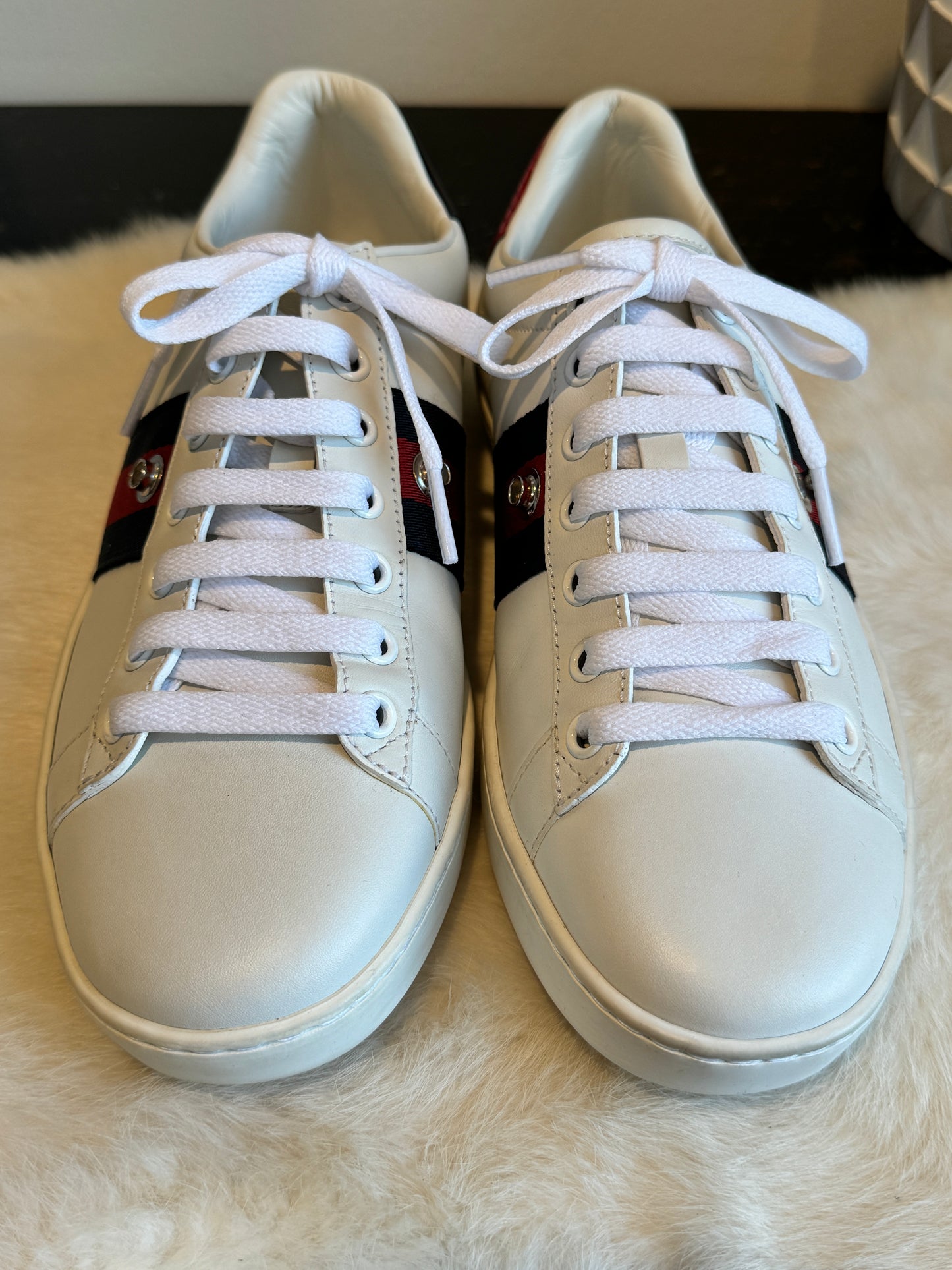 Gucci Ace Navy/Red Web Sneakers (37EU/37.5EU)