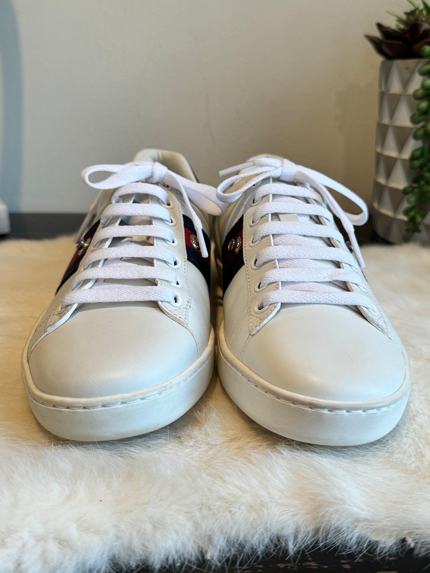 Gucci Ace Navy/Red Web Sneakers (37EU/37.5EU)