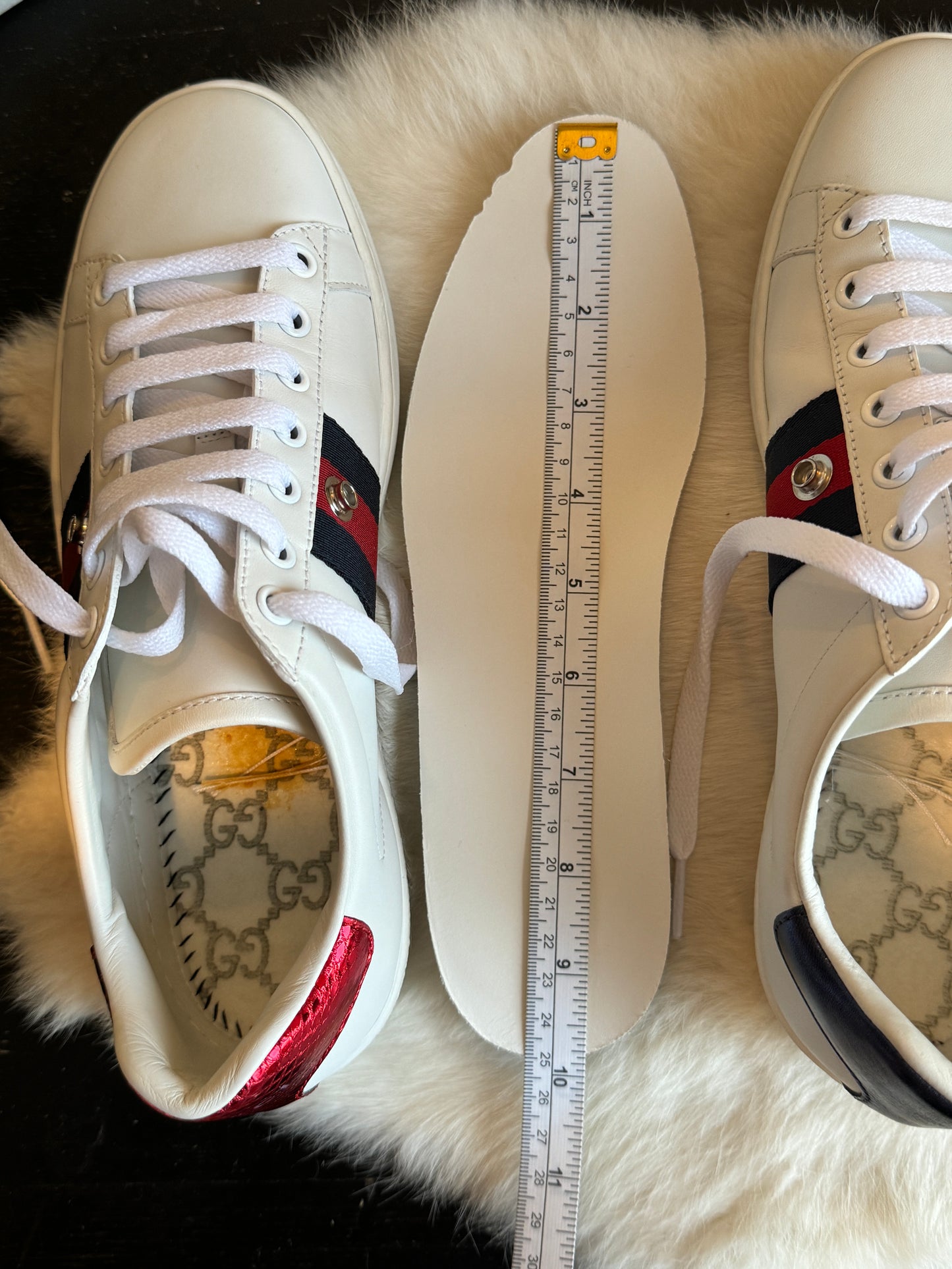 Gucci Ace Navy/Red Web Sneakers (37EU/37.5EU)