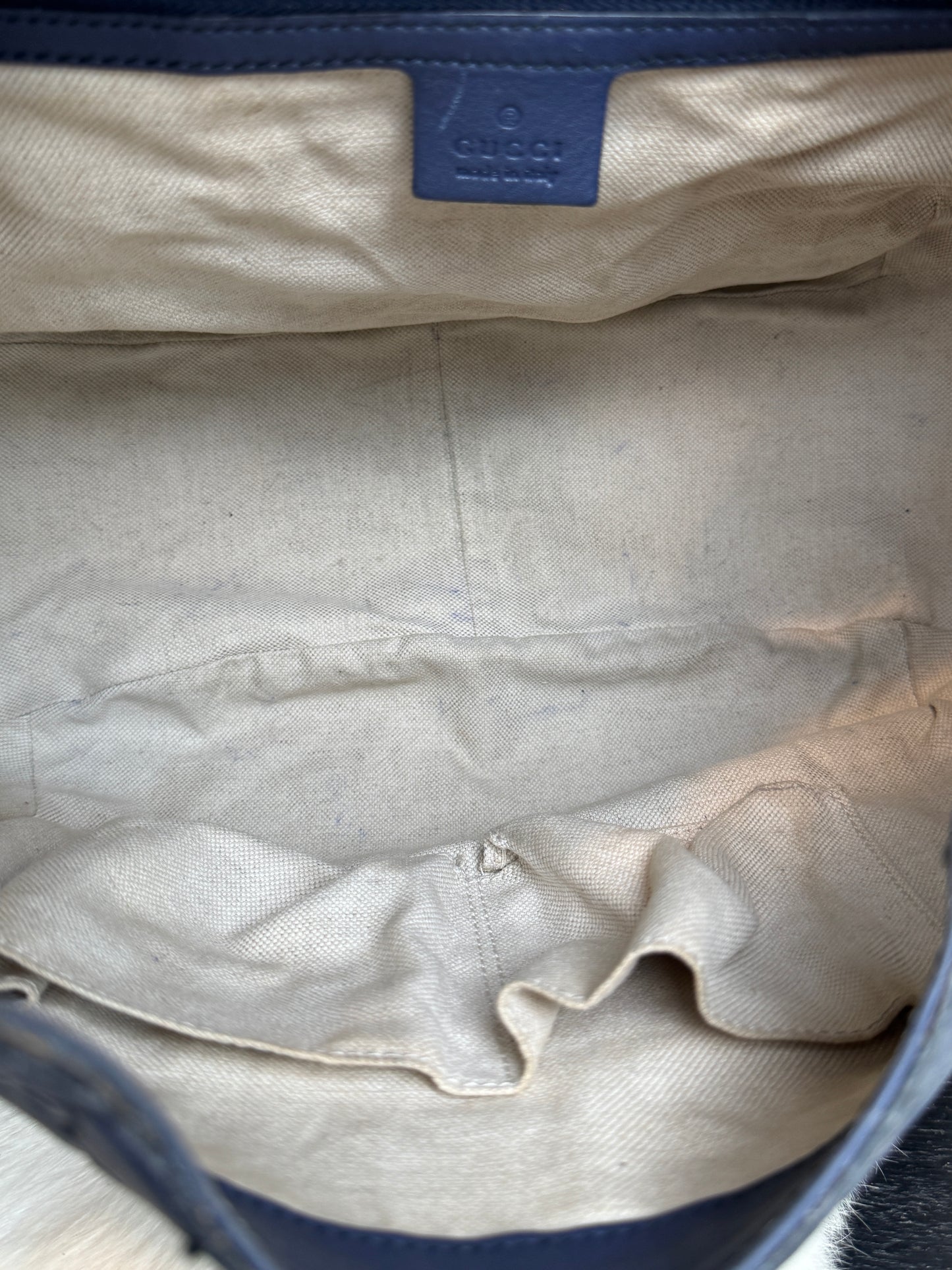 GUCCI Blue Medium Guccissima Emily Hobo Bag