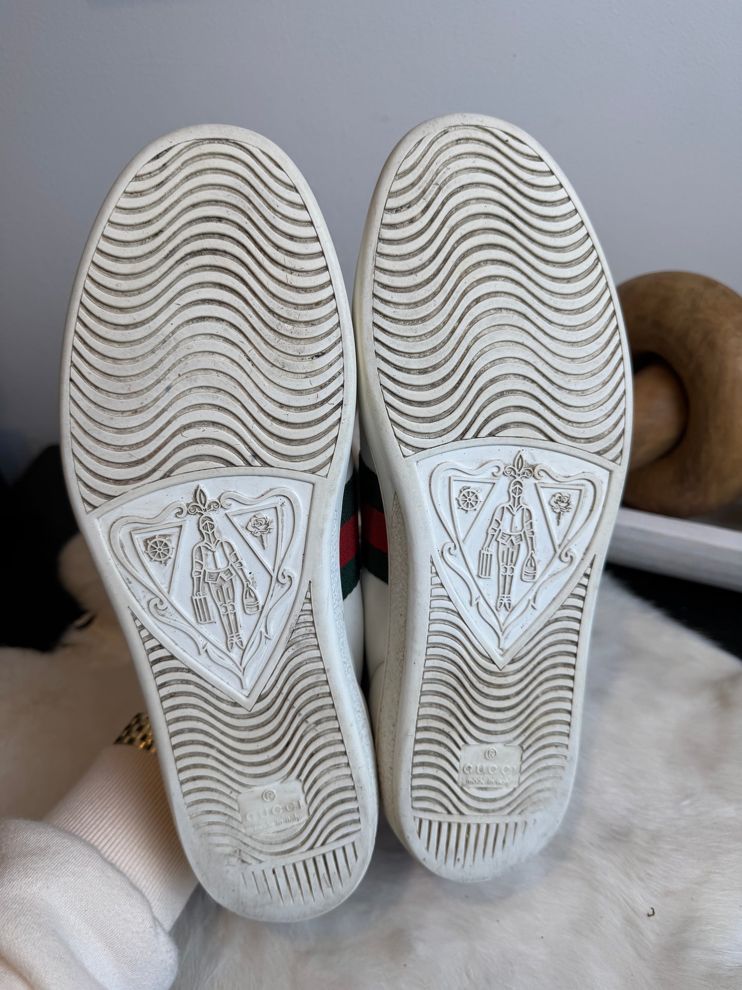 GUCCI Ace Pearl Spikes Sneakers Size 41EU