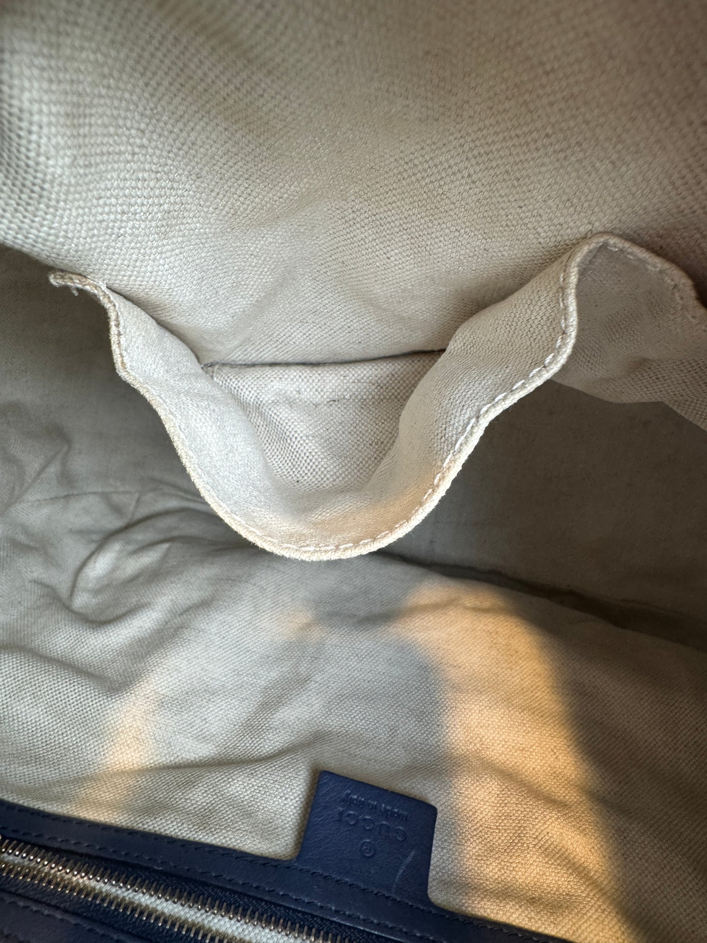 GUCCI Blue Medium Guccissima Emily Hobo Bag