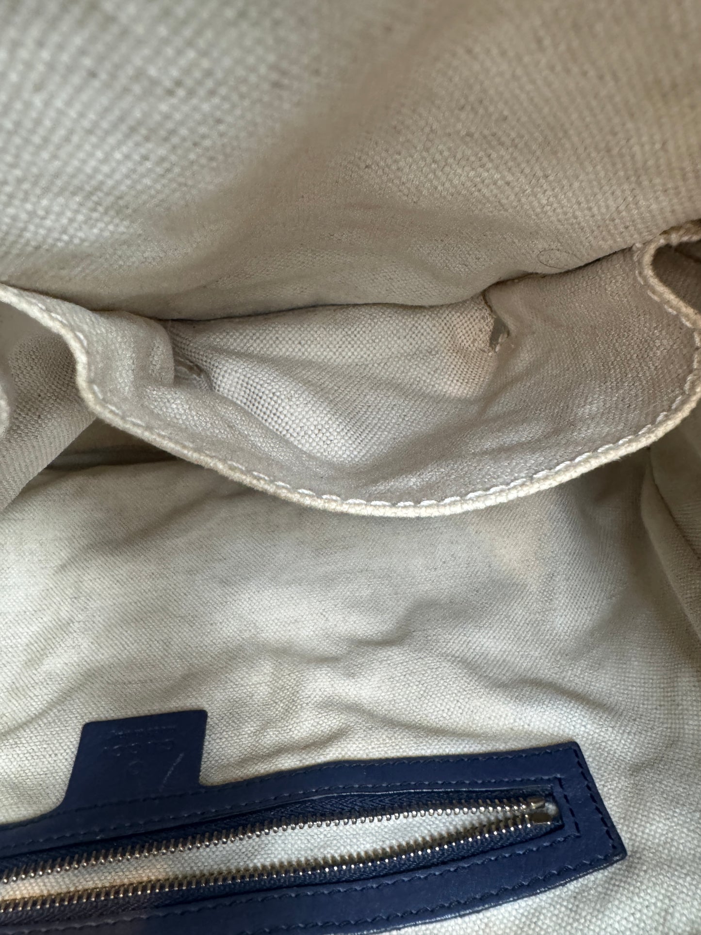 GUCCI Blue Medium Guccissima Emily Hobo Bag