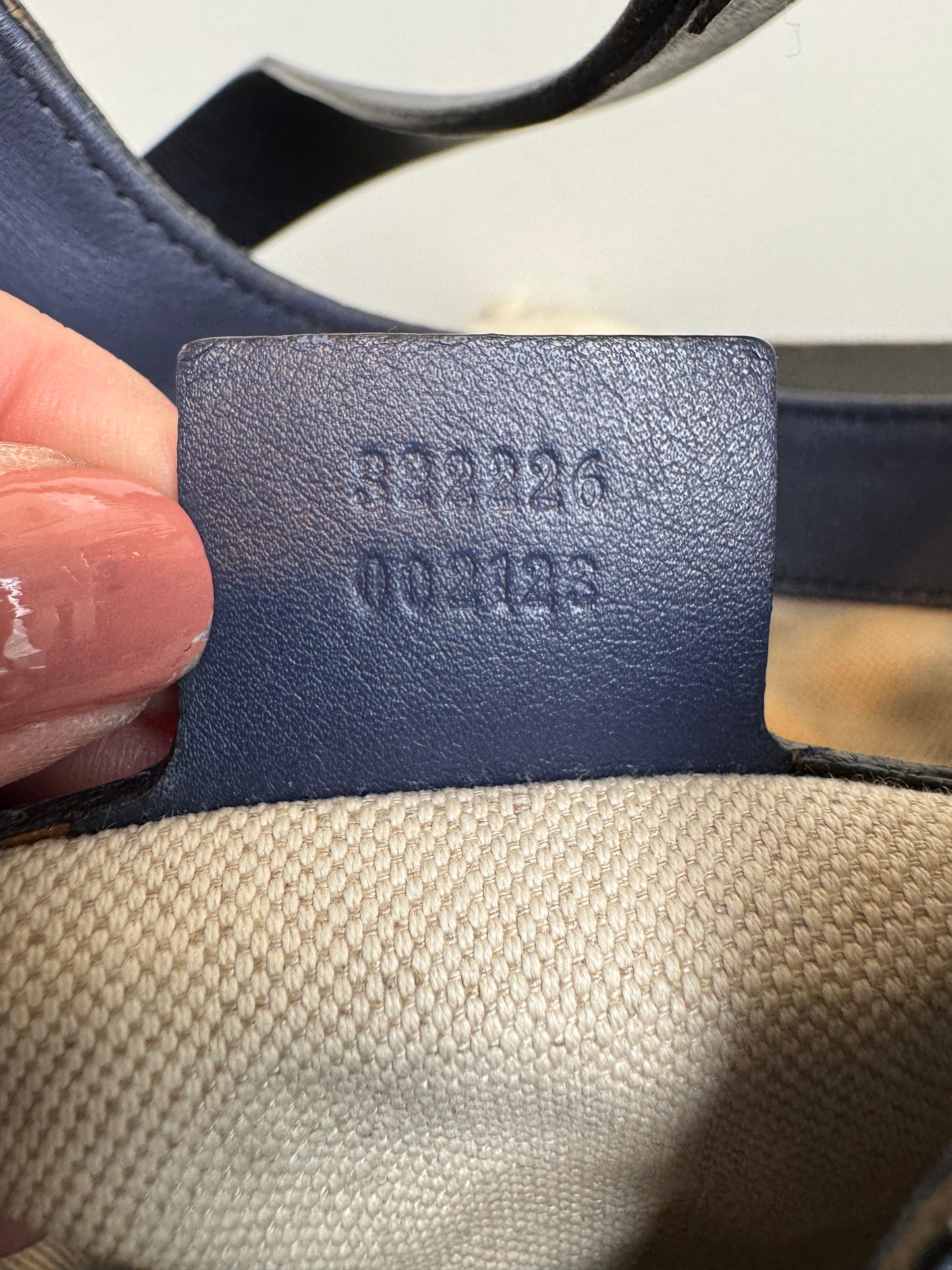 GUCCI Blue Medium Guccissima Emily Hobo Bag