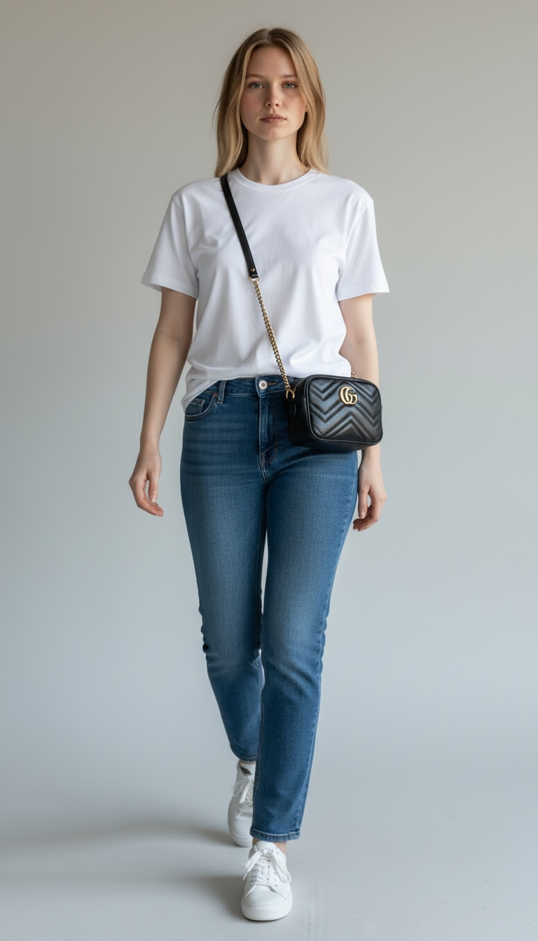 GUCCI Calfskin Matelasse GG Marmont Mini Camera Crossbody