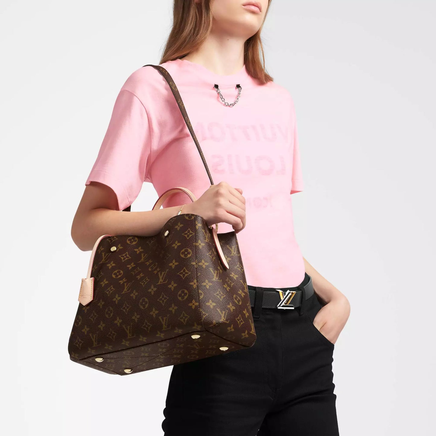 Like New!! Louis Vuitton Monogram Montaigne MM 2-Way Bag