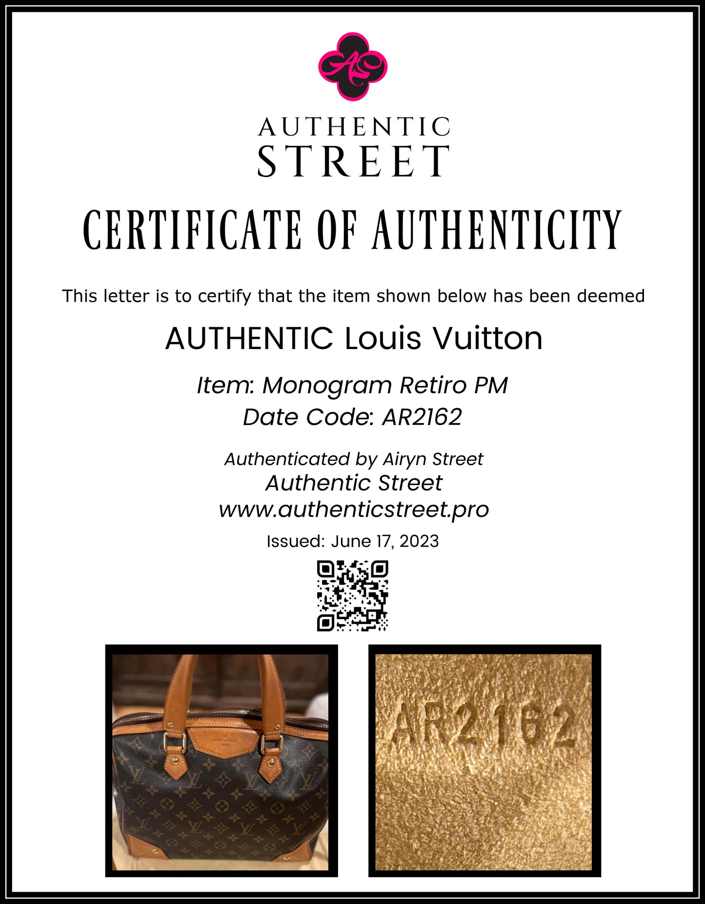 Louis Vuitton Retiro PM Monogram