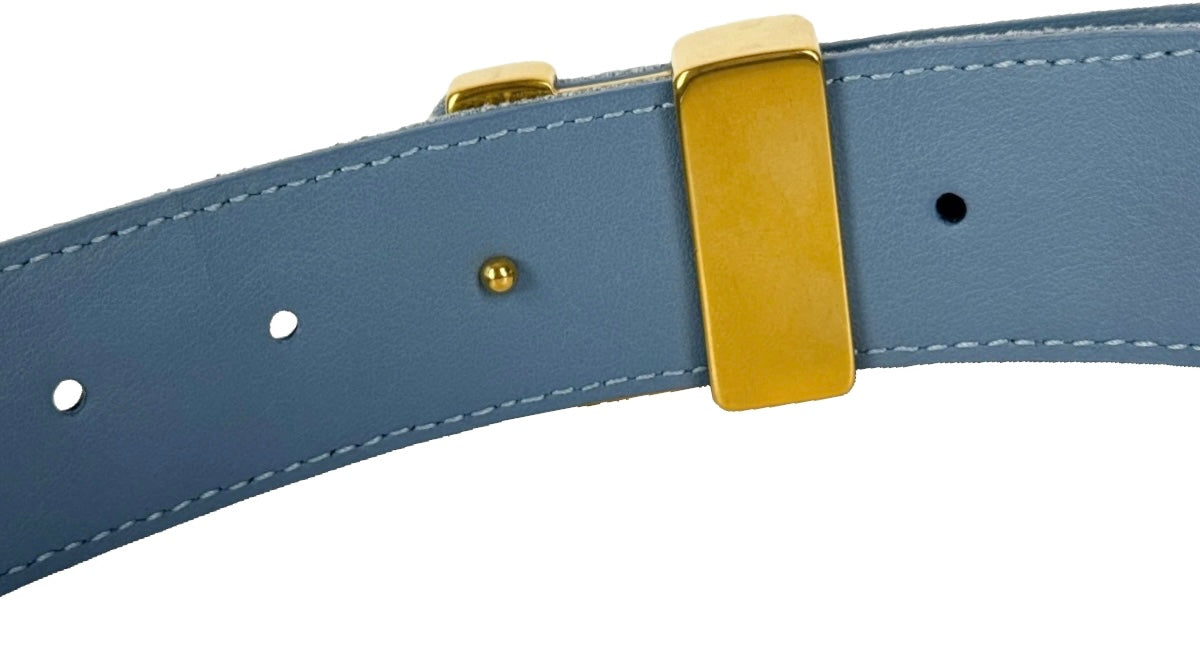 Like New!! Louis Vuitton New Wave Denim Belt Size 80/32