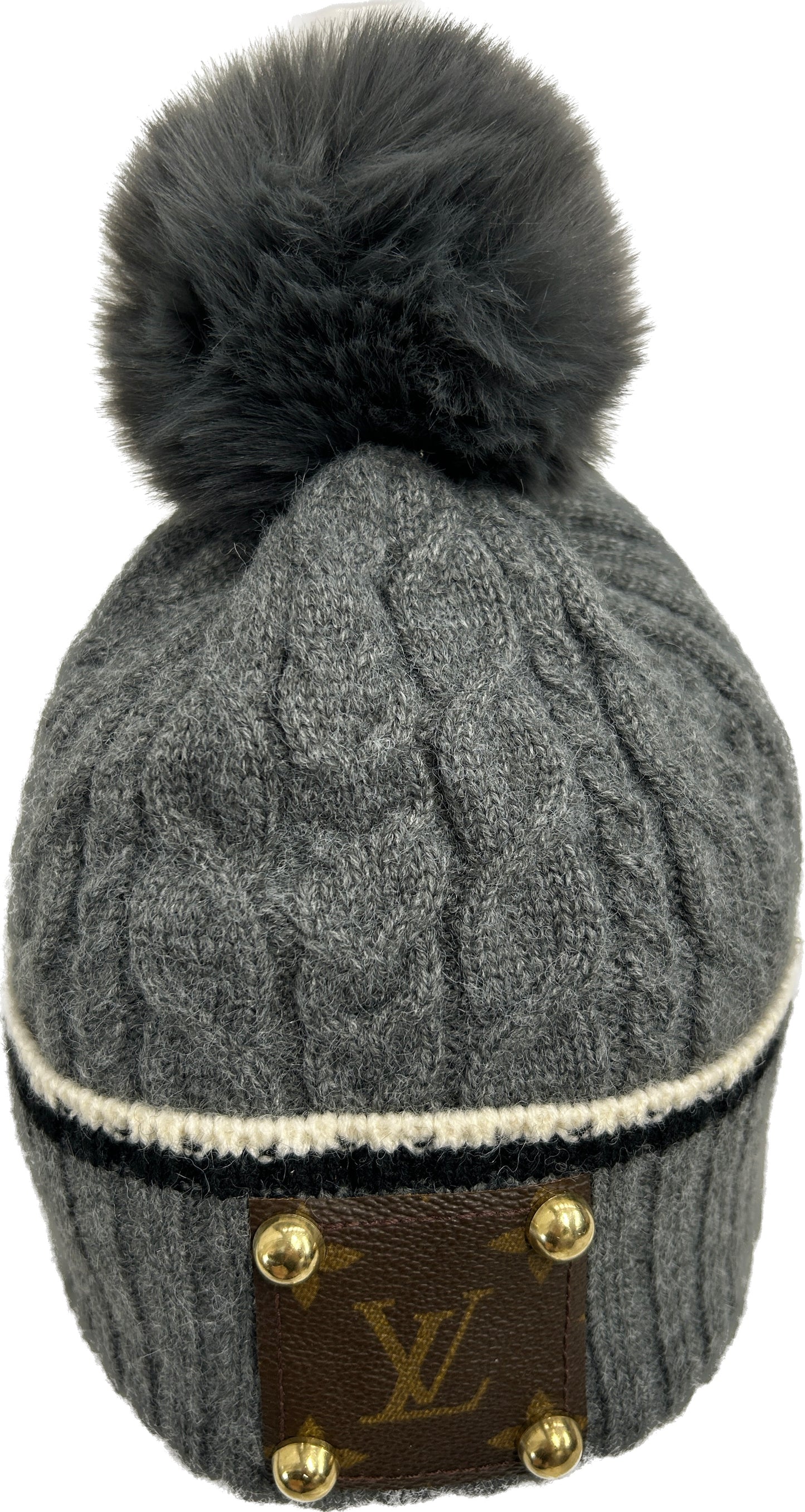 Cable-knit Pom Pom Beanie