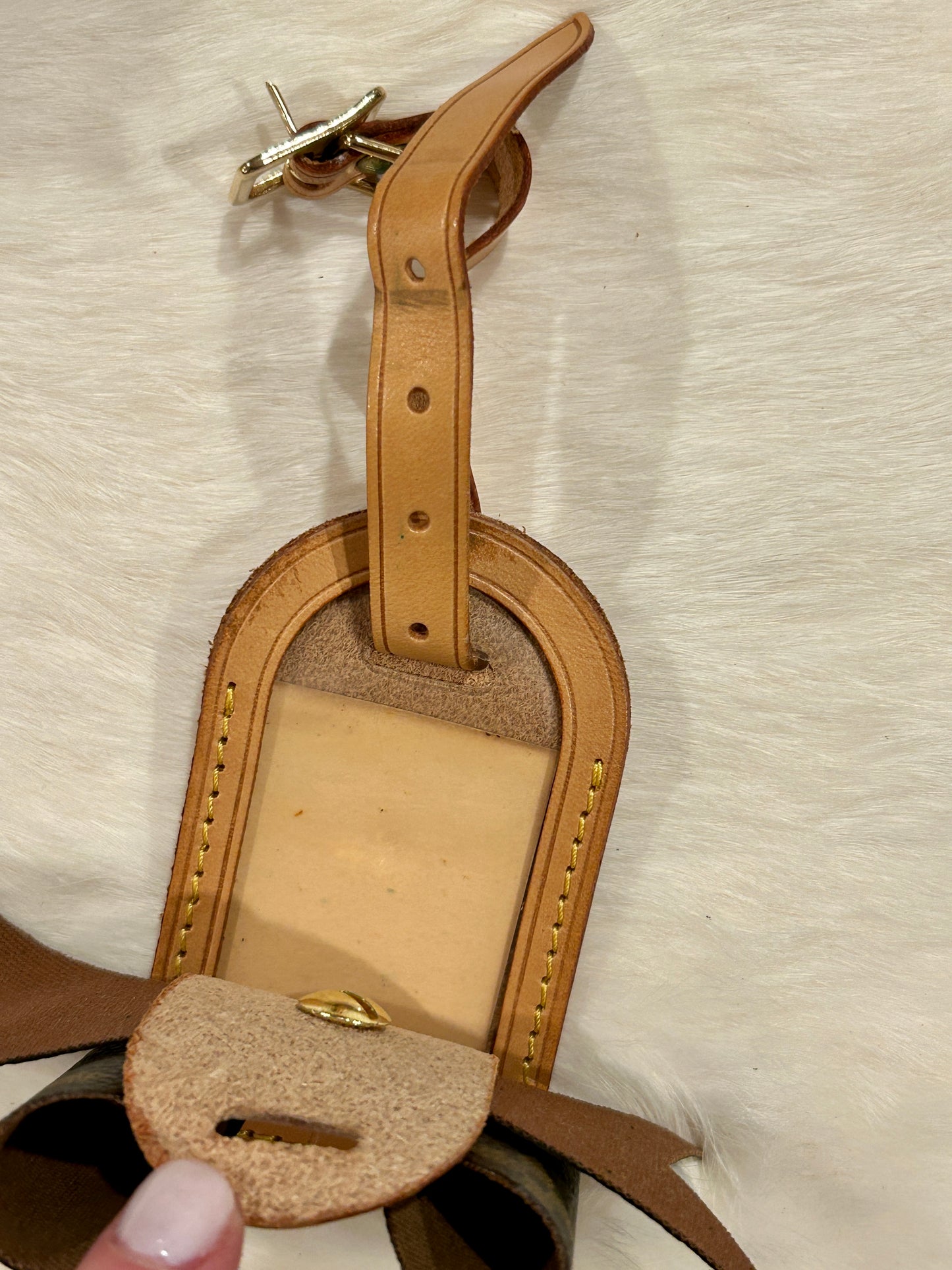 Genuine Leather Luggage Tag Purse Charm